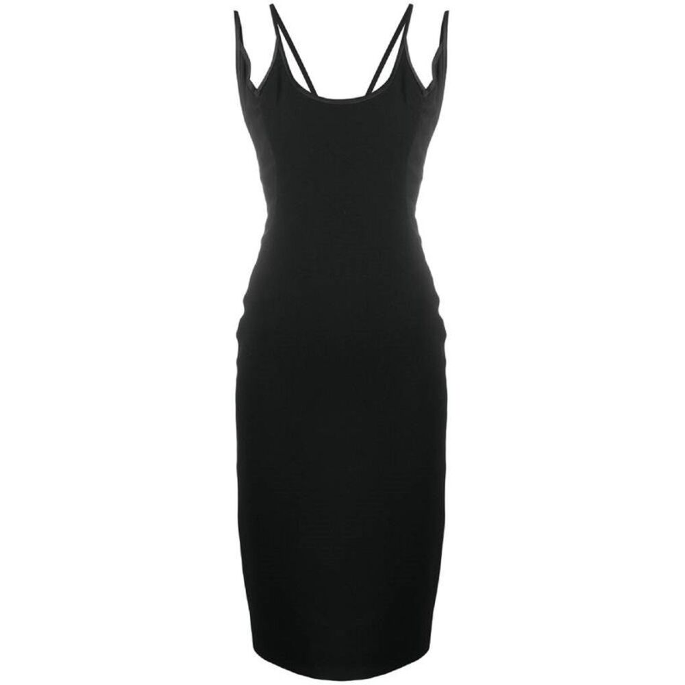 Versace Cross-Back Strap Midi Dress